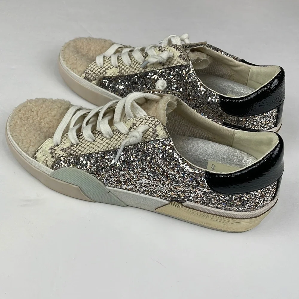 DOLCE Vita Zina Plush Glitter Sneakers